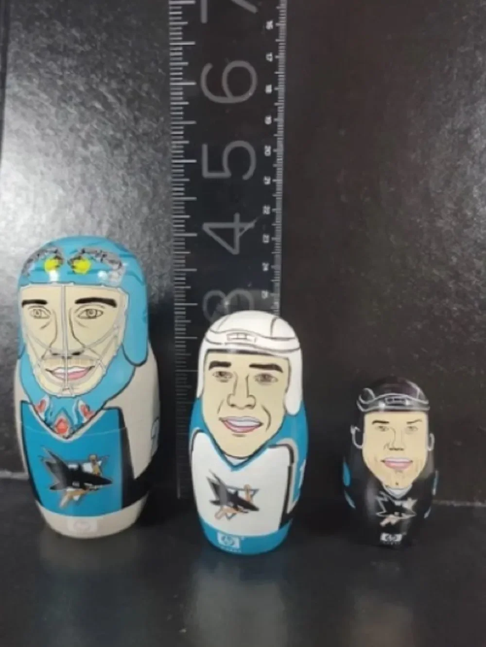 HP Branded Blue and Gray Collectible Nesting Doll